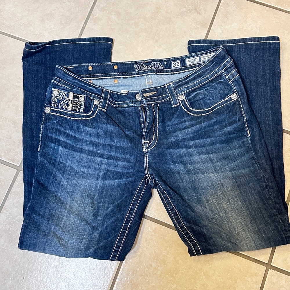 Miss Me Women's Dark Blue Boot Cut Jeans